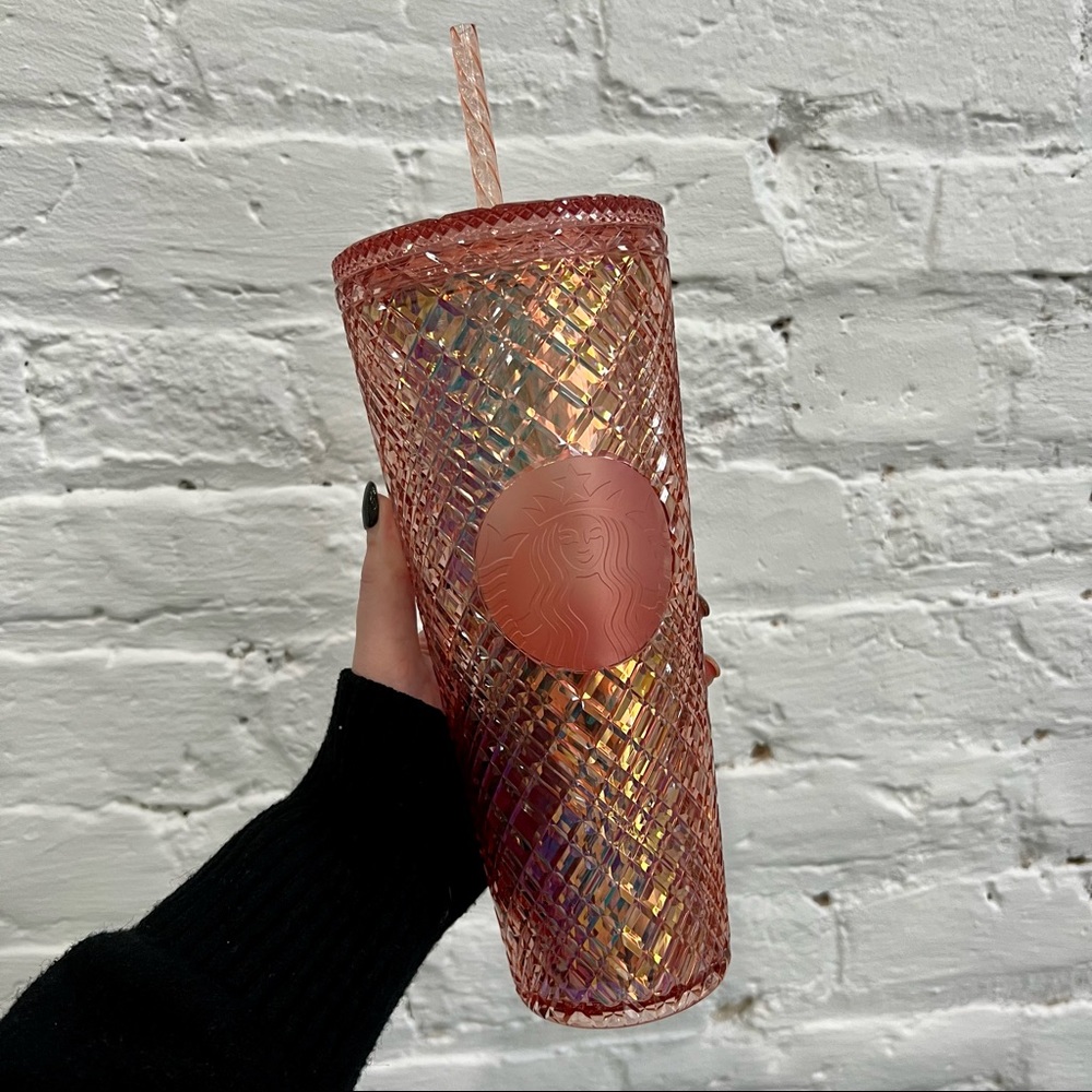 🌟NEW 🌟 Starbucks 2021 Holiday Rose Gold Jewel Venti Tumbler